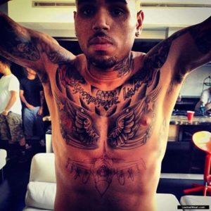Chris Brown ripped muscles shirtless