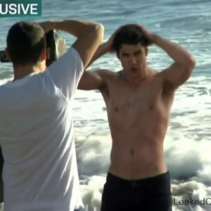 Darren Criss masturbating sexy & shirtless